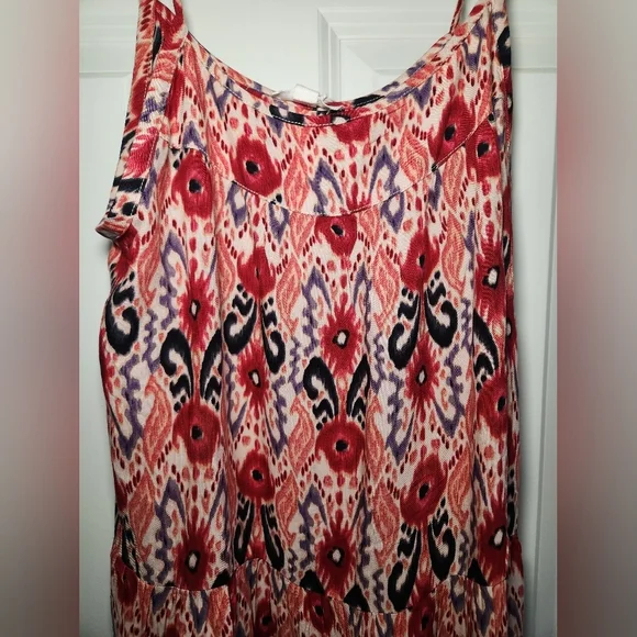 BeachLunchLounge NEW Skylar Paisley Floral Sundress Coral Red NWT Womens Small - Picture 2 of 10